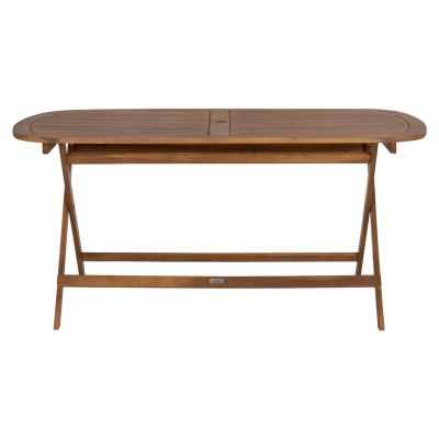 DINING TABLE OVAL FOLDABLE FILLY HM6541 ACACIA WOOD IN NATURAL WOOD 160x85x74Hcm.