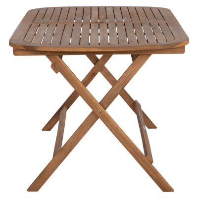 DINING TABLE OVAL FOLDABLE FILLY HM6541 ACACIA WOOD IN NATURAL WOOD 160x85x74Hcm.