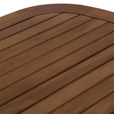 DINING TABLE OVAL FOLDABLE FILLY HM6541 ACACIA WOOD IN NATURAL WOOD 160x85x74Hcm.