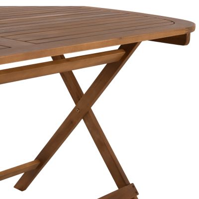 DINING TABLE OVAL FOLDABLE FILLY HM6541 ACACIA WOOD IN NATURAL WOOD 160x85x74Hcm.