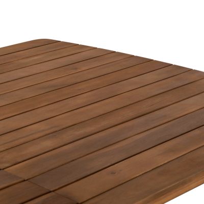 EXTENDABLE DINING TABLE WITH UMBRELLA HOLE FEY HM6519 ACACIA WOOD--NATURAL 180/240x100x74Hcm.