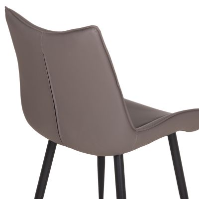 DINING SET 7PCS AIKA HM21364 CERAMIC TOP/METAL LEGS--PU IN GREY/METAL LEGS