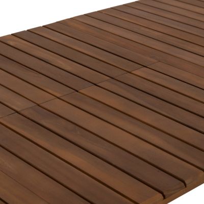EXTENDABLE OUTDOOR DINING TABLE FEY HM6520 ACACIA WOOD--NATURAL 120/180x80x74Hcm.