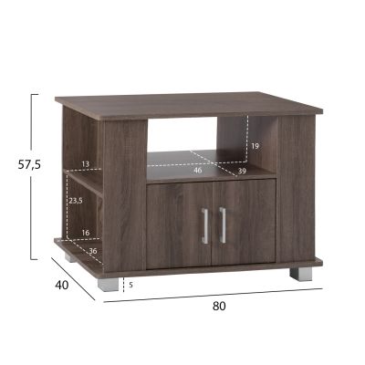 TV Stand in walnut color 80x40x57.5 HM2404.01