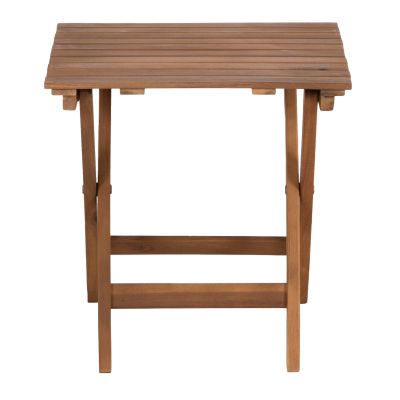 BEACH SIDE TABLE FOLDABLE ENDO HM6529 ACACIA WOOD--NATURAL COLOR 45x45x45Hcm.