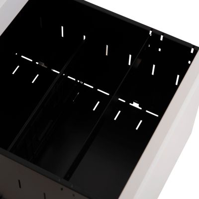 OFFICE CHEST OF DRAWERS SIDER HM6635.02 METAL IN WHITE--3 DRAWERS WITH LOCK 39x50x61Hcm.
