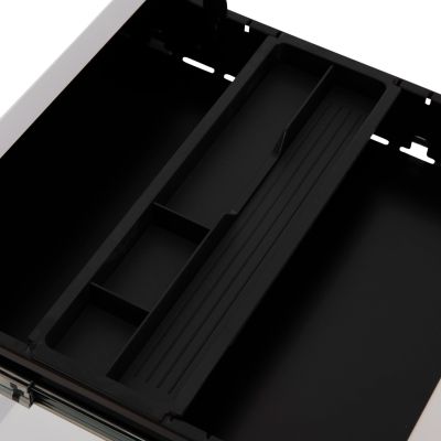 OFFICE CHEST OF DRAWERS SIDER HM6635.02 METAL IN WHITE--3 DRAWERS WITH LOCK 39x50x61Hcm.