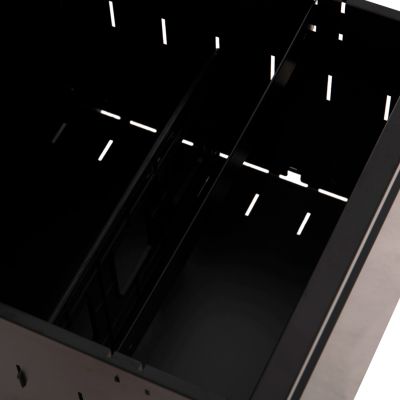 OFFICE CHEST OF DRAWERS SIDER HM6635.01 METAL IN BLACK--3 DRAWERS WITH LOCK 39x50x61Hcm.