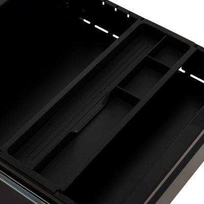 OFFICE CHEST OF DRAWERS SIDER HM6635.01 METAL IN BLACK--3 DRAWERS WITH LOCK 39x50x61Hcm.