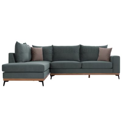 MESINA corner sofa, mint, high leg, 2pcs, left corner