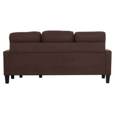 CORNER SOFA REVERSIBLE MEGGY HM3297.12 BROWN FABRIC 184.5x129x86Hcm.
