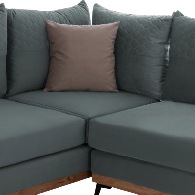 MESINA corner sofa, mint, high leg, 2pcs, left corner