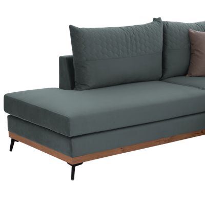 MESINA corner sofa, mint, high leg, 2pcs, left corner