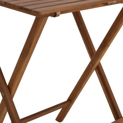 OUTDOOR DINING SET 3PCS FOLDABLE SIGGE HM10979 ACACIA WOOD IN NATURAL