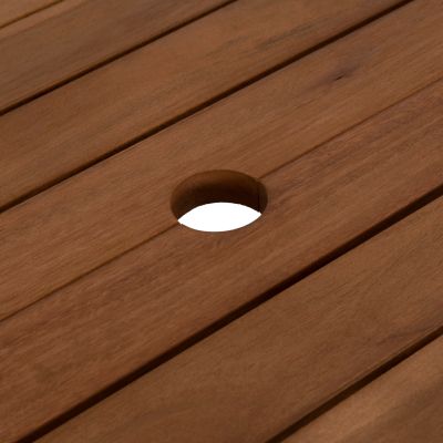 OUTDOOR DINING SET 7PCS FEY HM10980 ACACIA WOOD IN NATURAL--CUSHIONS IN BEIGE