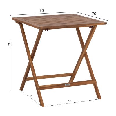 OUTDOOR DINING SET 3PCS SOUL HM10984.02 ACACIA WOOD--ECRU TEXTILENE