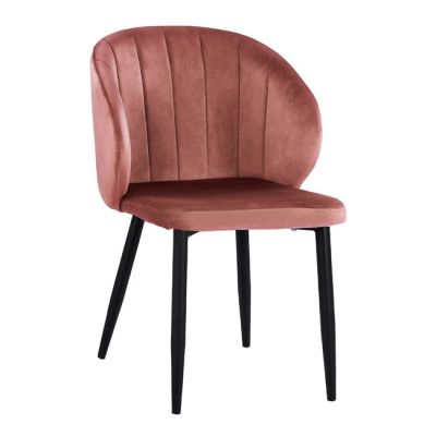 ARMCHAIR HM8700.02 VELVET DUSTY PINK WITH METAL FRAME 52x55x80Y cm.