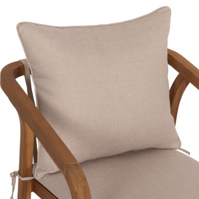 OUTDOOR DINING SET 7PCS KROLL HM10990 ACACIA WOOD IN NATURAL-CUSHIONS IN BEIGE