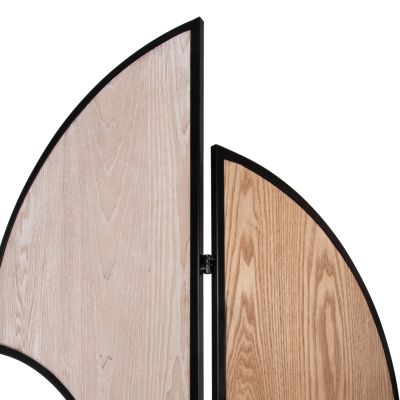 DIVIDER WITH 6 LEAFS CRYPT HM4221 MDF IN 4 COLORS-BLACK METAL FRAME 241x1,5x180Hcm.