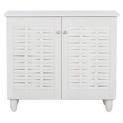 SHOE CABINET CASSIOPE MELAMINE WHITE WITH LEGS 77Χ34Χ67.5Hcm.HM2208.05