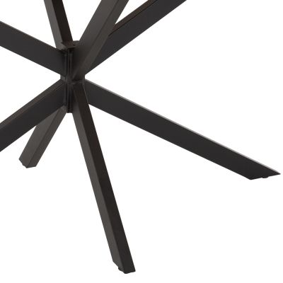DINING TABLE OVAL RODDEN HM11903.02 WERZALIT TABLETOP IN BLACK/GOLD MARBLE LOOK-BLACK METAL BASE 146x94x75Hcm.