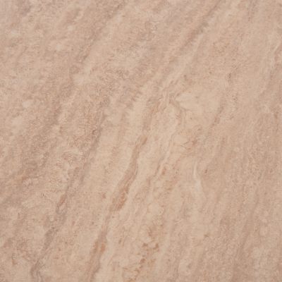 COFFEE TABLE SILVA HM18443 CERAMIC TOP WITH TRAVERTINE STONE LOOK--MDF BASE NATURAL Φ80x45H