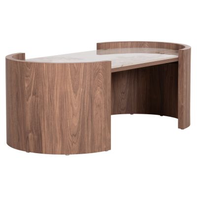 COFFEE TABLE MARBLEX HM18445 CERAMIC TOP IN PANDORA COLOR--MDF LEGS 120x60x43.5Hcm.