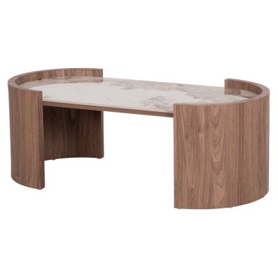 COFFEE TABLE MARBLEX HM18445 CERAMIC TOP IN PANDORA COLOR--MDF LEGS 120x60x43.5Hcm.