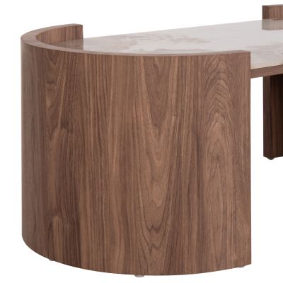 COFFEE TABLE MARBLEX HM18445 CERAMIC TOP IN PANDORA COLOR--MDF LEGS 120x60x43.5Hcm.