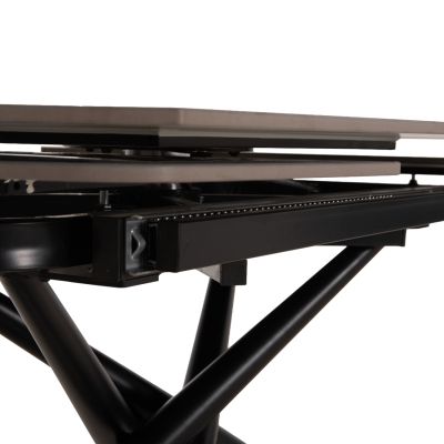 DINING TABLE EXTENDABLE VANTA HM18408 CERAMIC TOP IN GREY MARBLE COLORING 136-199x90x77Hcm.