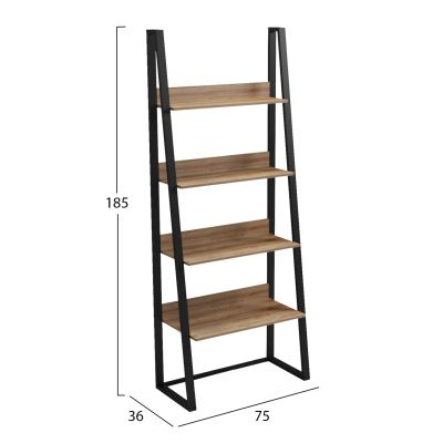 STUDENT SET 3PCS HM11211 STUDY DESK-BOOKCASE-OFFICE CHAIR---WALNUT/BLACK