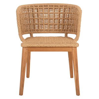 ARMCHAIR INDOORS FARLEY HM9827 TEAK WOOD-SYNTHETIC ROPE-NATURAL COLOR 58x59x72Hcm.