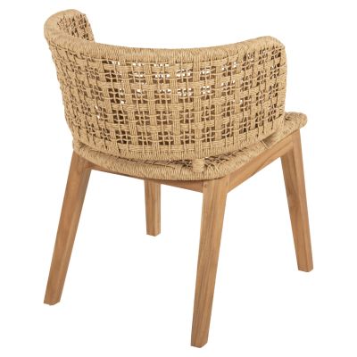 ARMCHAIR INDOORS FARLEY HM9827 TEAK WOOD-SYNTHETIC ROPE-NATURAL COLOR 58x59x72Hcm.