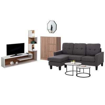 STUDENT PACK LIVING ROOM 5PCS HM21295 SONAMA/GREY/WHITE