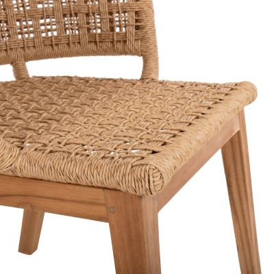 ARMCHAIR INDOORS FARLEY HM9827 TEAK WOOD-SYNTHETIC ROPE-NATURAL COLOR 58x59x72Hcm.