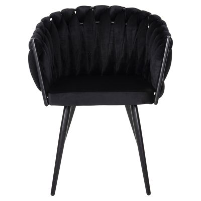 DINING SET 5PCS RAVEN HM12116.03 CERAMIC TOP BLACK MARBLE--BLACK VELVET