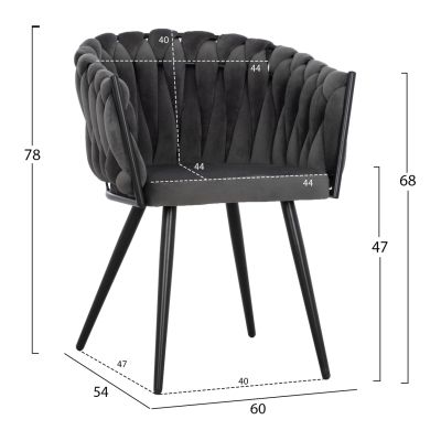 DINING SET 5PCS CATER HM12118.01 OVAL CERAMIC TOP--GREY VELVET