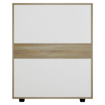 MELAMINE DRESSER THORG HM8995.04 WITH 5 DRAWERS SONAMA-WHITE 80Χ40Χ100H cm.