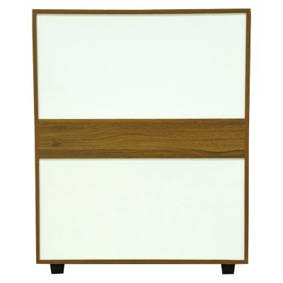 MELAMINE DRESSER THORG HM8995.02 WITH 5 WALNUT-COLORED DRAWERS 80Χ40Χ100H cm.