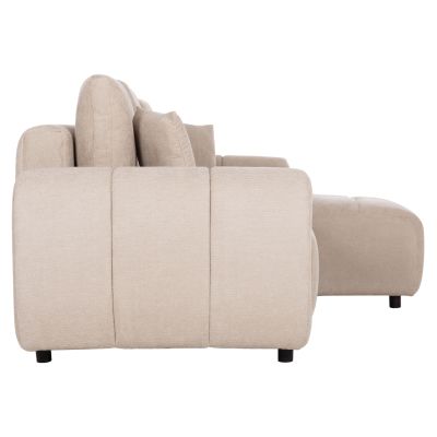 CORNER SOFABED REVERSIBLE GERT-BEIGE CHENILLE FABRIC 252x146x87Hcm.