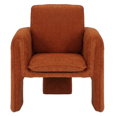 ARMCHAIR CRUSHER HM9681.05 ORANGE BOUCLE FABRIC-METAL FRAME 82x78x87Hcm.