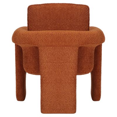 ARMCHAIR CRUSHER HM9681.05 ORANGE BOUCLE FABRIC-METAL FRAME 82x78x87Hcm.