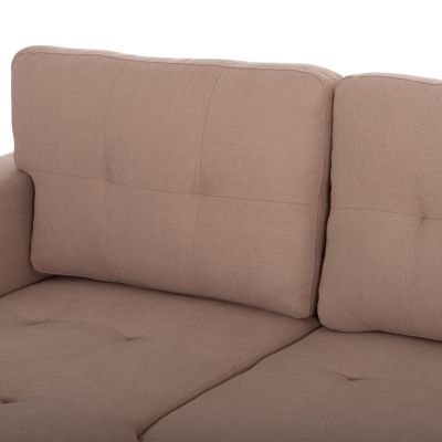 CORNER SOFA-BED REVERSIBLE SAL HM3310.03 BEIGE FABRIC 213x136x84Hcm