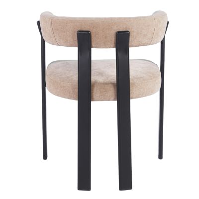 DINING CHAIR SHEMI HM18476.11 BROWN VELVET--METAL LEGS IN BLACK 65x56x79Hcm.