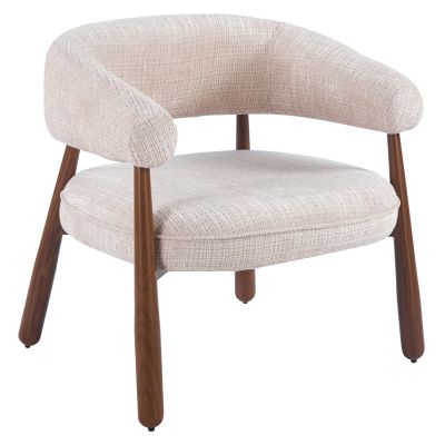 ARMCHAIR KERN HM18478.01 BEIGE FABRIC--METAL LEGS WALNUT HEAT TRANSFER 70x64x72Hcm.