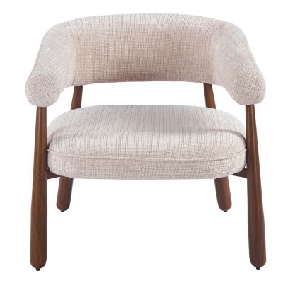 ARMCHAIR KERN HM18478.01 BEIGE FABRIC--METAL LEGS WALNUT HEAT TRANSFER 70x64x72Hcm.