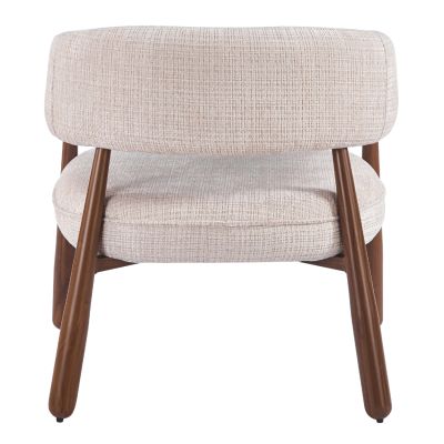 ARMCHAIR KERN HM18478.01 BEIGE FABRIC--METAL LEGS WALNUT HEAT TRANSFER 70x64x72Hcm.