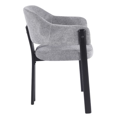 DINING CHAIR DIRENO HM18477.11 GREY FABRIC--METAL LEGS IN BLACK 57x58x81.5Hcm.