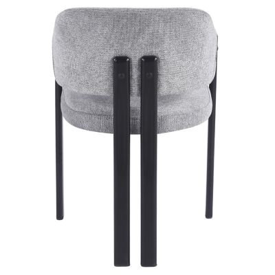 DINING CHAIR DIRENO HM18477.11 GREY FABRIC--METAL LEGS IN BLACK 57x58x81.5Hcm.