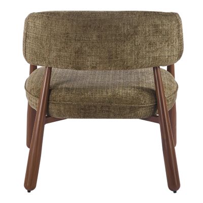 ARMCHAIR KERN HM18478.03 GREEN FABRIC--METAL LEGS WALNUT HEAT TRANSFER 70x64x72Hcm.